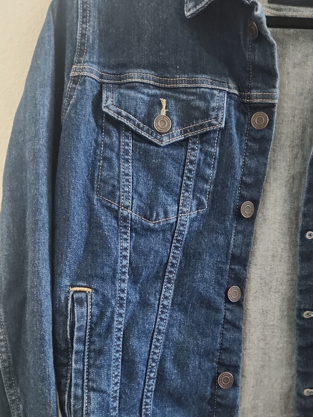 Lucky Brand Dark Blue Denim Tomboy Trucker Jacket - Picture 3 of 6
